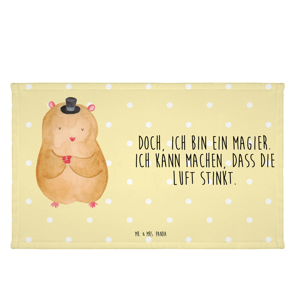 Gäste Handtuch Hamster mit Hut Gästetuch, Reisehandtuch, Sport Handtuch, Frottier, Kinder Handtuch, Tiermotive, Gute Laune, lustige Sprüche, Tiere, Hamster, Hut, Magier, Zylinder, Zwerghamster, Zauberer, Houdini