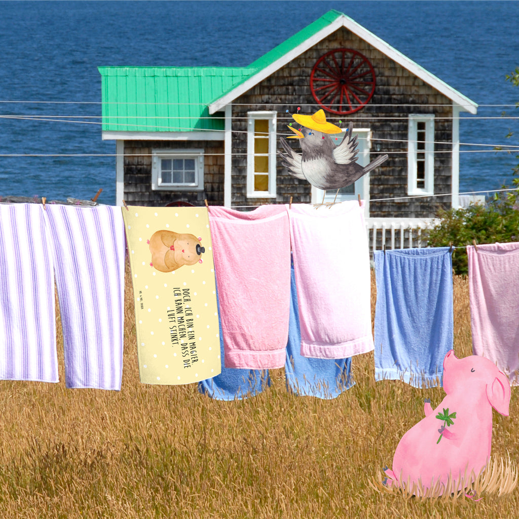 Gäste Handtuch Hamster mit Hut Gästetuch, Reisehandtuch, Sport Handtuch, Frottier, Kinder Handtuch, Tiermotive, Gute Laune, lustige Sprüche, Tiere, Hamster, Hut, Magier, Zylinder, Zwerghamster, Zauberer, Houdini