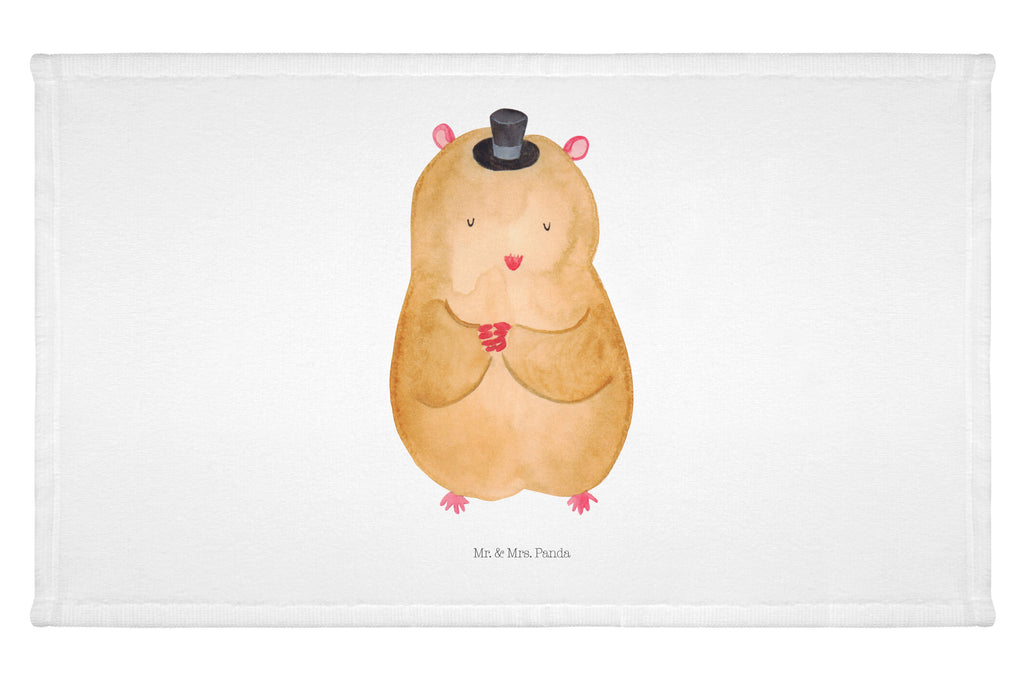 Gäste Handtuch Hamster mit Hut Gästetuch, Reisehandtuch, Sport Handtuch, Frottier, Kinder Handtuch, Tiermotive, Gute Laune, lustige Sprüche, Tiere, Hamster, Hut, Magier, Zylinder, Zwerghamster, Zauberer, Houdini