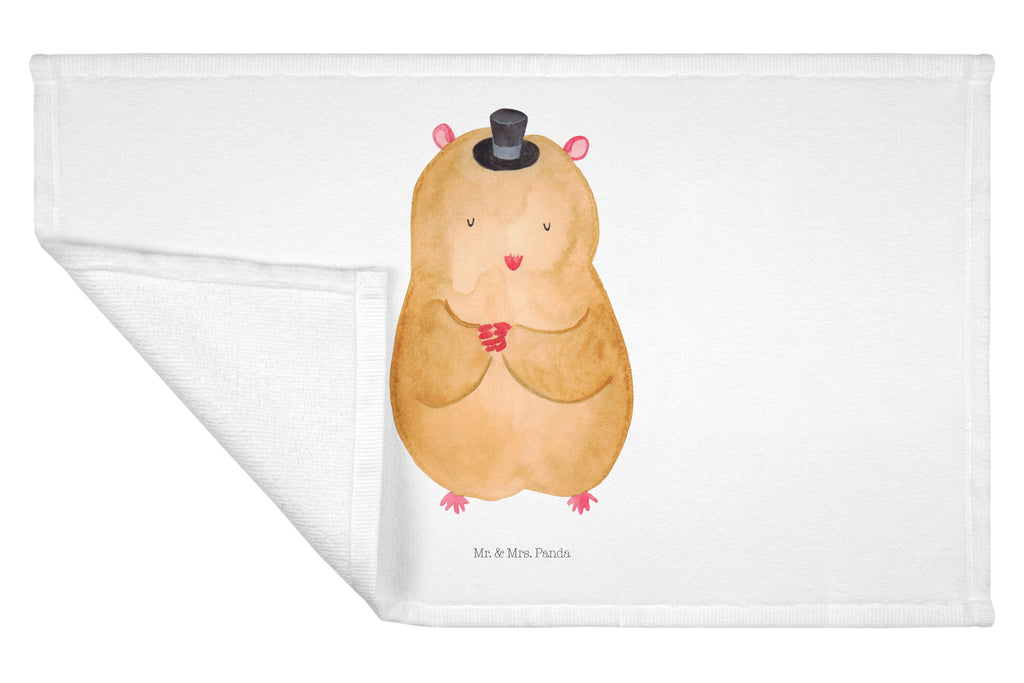 Gäste Handtuch Hamster mit Hut Gästetuch, Reisehandtuch, Sport Handtuch, Frottier, Kinder Handtuch, Tiermotive, Gute Laune, lustige Sprüche, Tiere, Hamster, Hut, Magier, Zylinder, Zwerghamster, Zauberer, Houdini