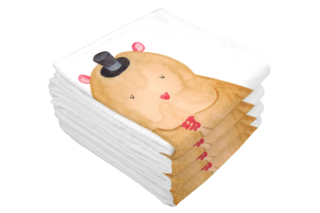 Gäste Handtuch Hamster mit Hut Gästetuch, Reisehandtuch, Sport Handtuch, Frottier, Kinder Handtuch, Tiermotive, Gute Laune, lustige Sprüche, Tiere, Hamster, Hut, Magier, Zylinder, Zwerghamster, Zauberer, Houdini
