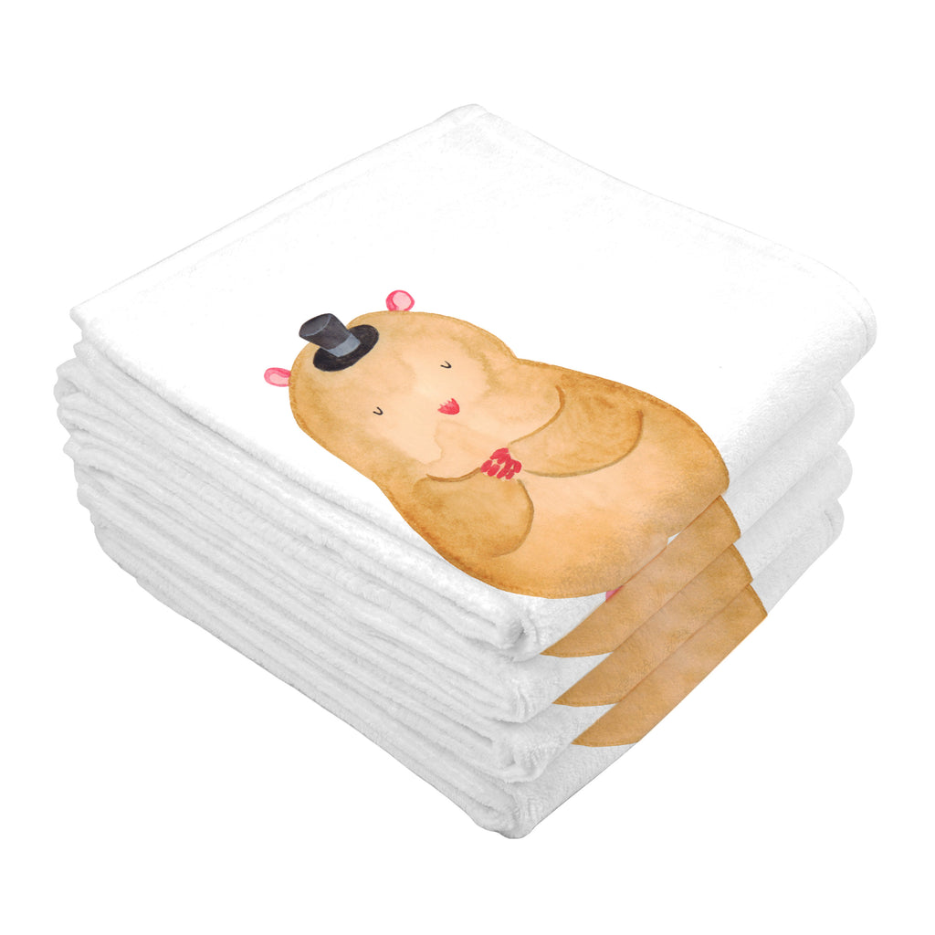 Gäste Handtuch Hamster mit Hut Gästetuch, Reisehandtuch, Sport Handtuch, Frottier, Kinder Handtuch, Tiermotive, Gute Laune, lustige Sprüche, Tiere, Hamster, Hut, Magier, Zylinder, Zwerghamster, Zauberer, Houdini