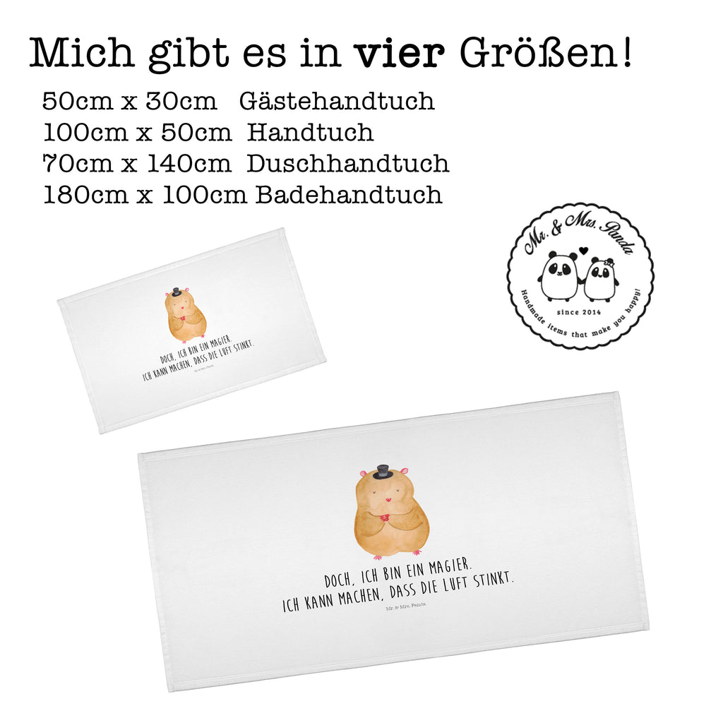 Gäste Handtuch Hamster mit Hut Gästetuch, Reisehandtuch, Sport Handtuch, Frottier, Kinder Handtuch, Tiermotive, Gute Laune, lustige Sprüche, Tiere, Hamster, Hut, Magier, Zylinder, Zwerghamster, Zauberer, Houdini