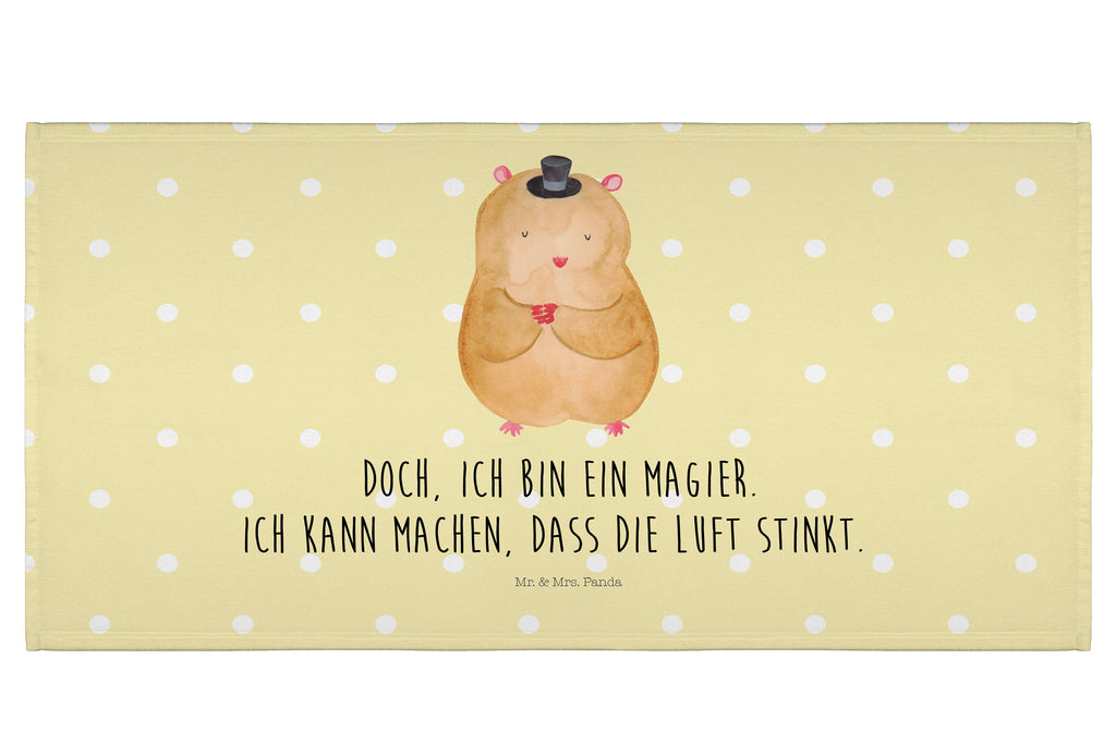 Gäste Handtuch Hamster mit Hut Gästetuch, Reisehandtuch, Sport Handtuch, Frottier, Kinder Handtuch, Tiermotive, Gute Laune, lustige Sprüche, Tiere, Hamster, Hut, Magier, Zylinder, Zwerghamster, Zauberer, Houdini
