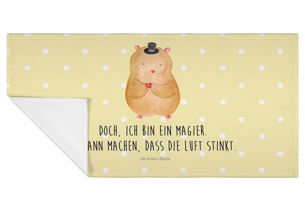 Gäste Handtuch Hamster mit Hut Gästetuch, Reisehandtuch, Sport Handtuch, Frottier, Kinder Handtuch, Tiermotive, Gute Laune, lustige Sprüche, Tiere, Hamster, Hut, Magier, Zylinder, Zwerghamster, Zauberer, Houdini