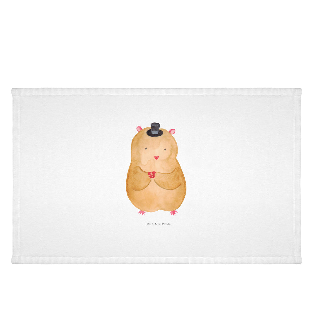 Gäste Handtuch Hamster mit Hut Gästetuch, Reisehandtuch, Sport Handtuch, Frottier, Kinder Handtuch, Tiermotive, Gute Laune, lustige Sprüche, Tiere, Hamster, Hut, Magier, Zylinder, Zwerghamster, Zauberer, Houdini
