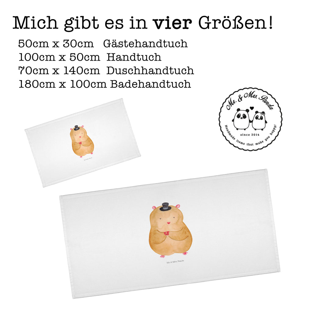 Gäste Handtuch Hamster mit Hut Gästetuch, Reisehandtuch, Sport Handtuch, Frottier, Kinder Handtuch, Tiermotive, Gute Laune, lustige Sprüche, Tiere, Hamster, Hut, Magier, Zylinder, Zwerghamster, Zauberer, Houdini