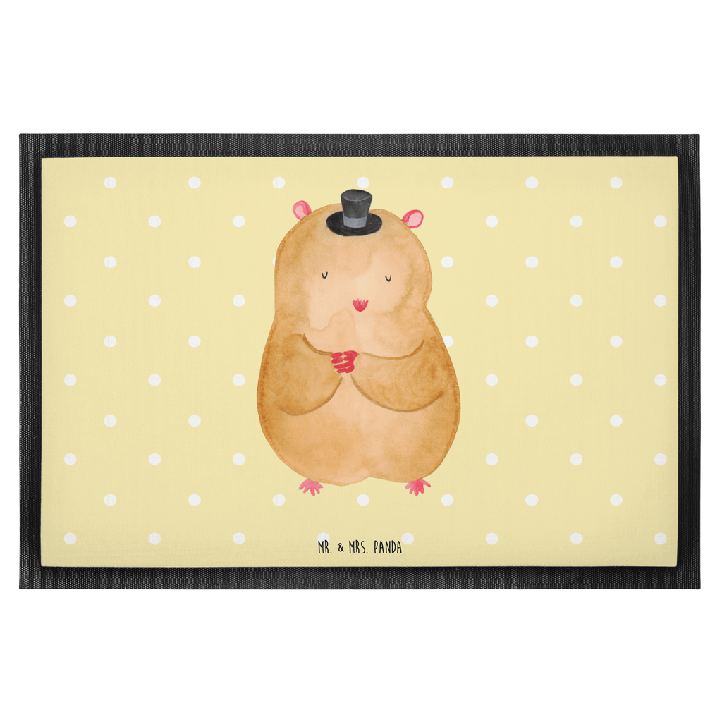 Fußmatte Hamster mit Hut Hamster, Hut, Magier, Zylinder, Zwerghamster, Zauberer, Houdini	 Türvorleger, Schmutzmatte, Fußabtreter, Matte, Schmutzfänger, Fußabstreifer, Schmutzfangmatte, Türmatte, Motivfußmatte,  Haustürmatte, Vorleger  süße Tiermotive, gute Laune, lustige Sprüche, Tiere