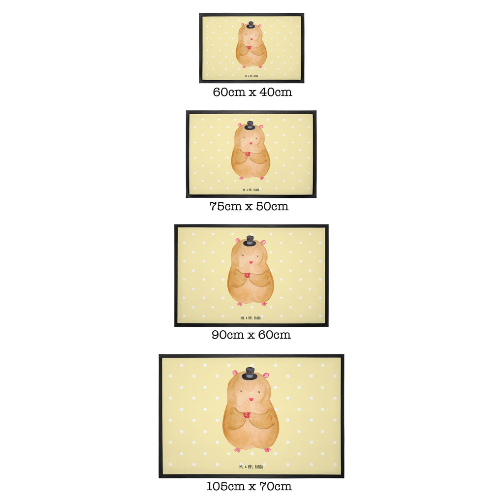 Fußmatte Hamster mit Hut Hamster, Hut, Magier, Zylinder, Zwerghamster, Zauberer, Houdini	 Türvorleger, Schmutzmatte, Fußabtreter, Matte, Schmutzfänger, Fußabstreifer, Schmutzfangmatte, Türmatte, Motivfußmatte,  Haustürmatte, Vorleger  süße Tiermotive, gute Laune, lustige Sprüche, Tiere