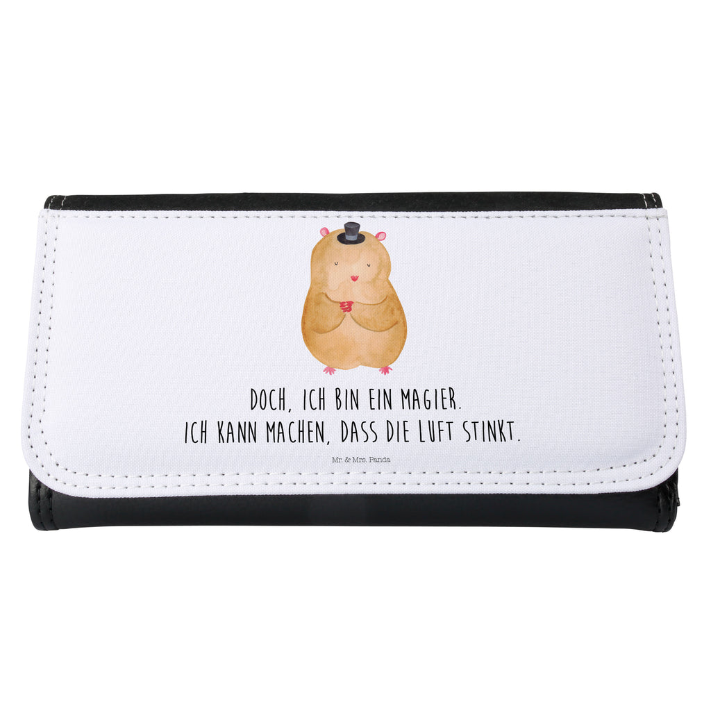 Damen Portemonnaie Hamster mit Hut Portemonnaie, Portemonee, Geldbörse, Damen, Groß, XXL, Geldbeutel, Portemonnaies, Tiermotive, Gute Laune, lustige Sprüche, Tiere, Hamster, Hut, Magier, Zylinder, Zwerghamster, Zauberer, Houdini