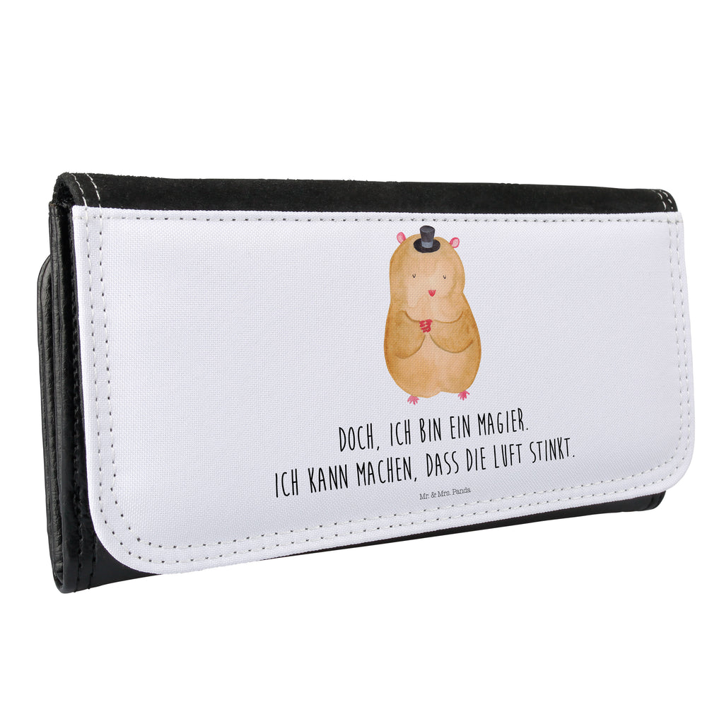Damen Portemonnaie Hamster mit Hut Portemonnaie, Portemonee, Geldbörse, Damen, Groß, XXL, Geldbeutel, Portemonnaies, Tiermotive, Gute Laune, lustige Sprüche, Tiere, Hamster, Hut, Magier, Zylinder, Zwerghamster, Zauberer, Houdini