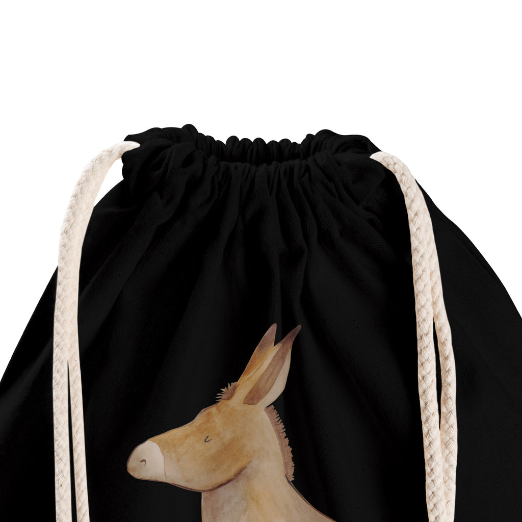 Sportbeutel Esel Turnbeutel, Beutel, Sporttasche, Tasche, Stoffbeutel, Tiermotive, Gute Laune, lustige Sprüche, Tiere, Esel, Weisheit, Lebensmut, Lebensglück, Ziel, Lebensziel, Mut, erfolg, tapferkeit, positive gedanken, zuversicht