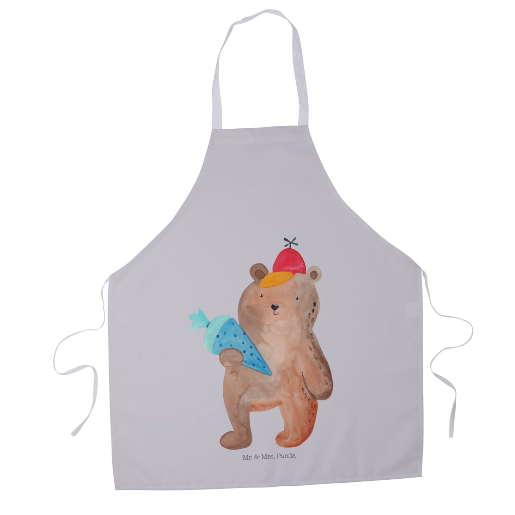 Kochschürze Bär mit Schultüte Schürze, Backschürze, Küchenschürze, Grillschürze, Latzschürze, Bär, Teddy, Teddybär, Bär Motiv, Schultüte, Erster Schultag Geschenk, Einschulung Geschenk, Schule Geschenk, Grundschule, Schulanfang, Schulbeginn