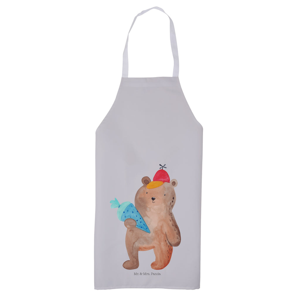 Kochschürze Bär mit Schultüte Schürze, Backschürze, Küchenschürze, Grillschürze, Latzschürze, Bär, Teddy, Teddybär, Bär Motiv, Schultüte, Erster Schultag Geschenk, Einschulung Geschenk, Schule Geschenk, Grundschule, Schulanfang, Schulbeginn