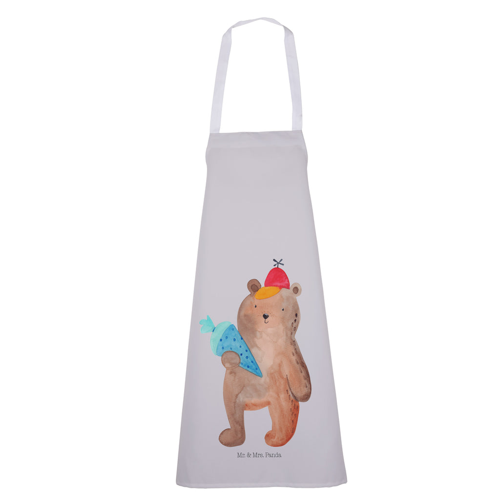 Kochschürze Bär mit Schultüte Schürze, Backschürze, Küchenschürze, Grillschürze, Latzschürze, Bär, Teddy, Teddybär, Bär Motiv, Schultüte, Erster Schultag Geschenk, Einschulung Geschenk, Schule Geschenk, Grundschule, Schulanfang, Schulbeginn