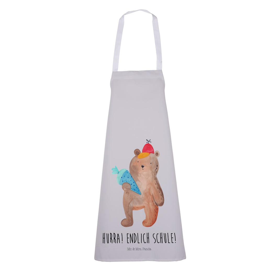 Kochschürze Bär mit Schultüte Schürze, Backschürze, Küchenschürze, Grillschürze, Latzschürze, Bär, Teddy, Teddybär, Bär Motiv, Schultüte, Erster Schultag Geschenk, Einschulung Geschenk, Schule Geschenk, Grundschule, Schulanfang, Schulbeginn