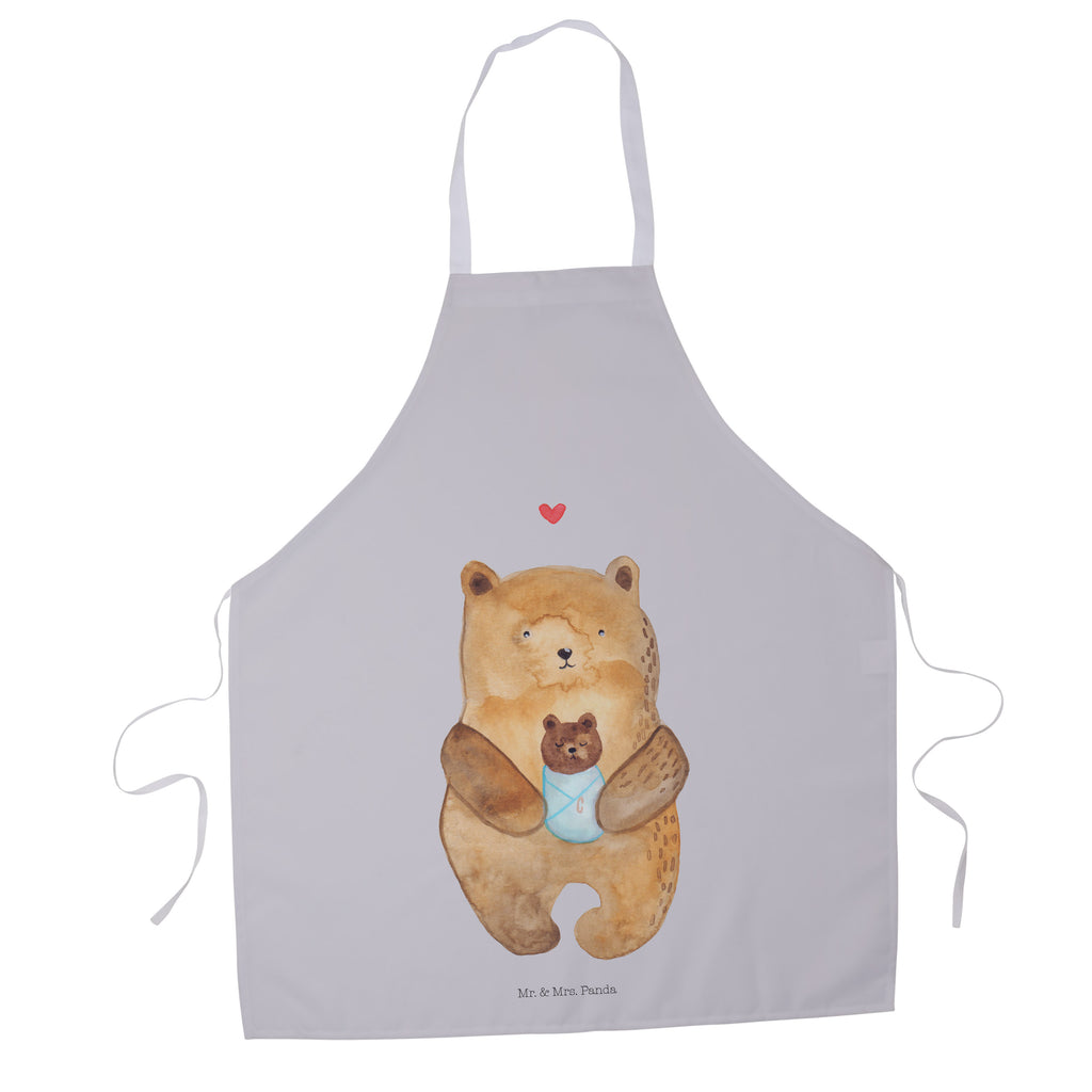 Kochschürze Bär mit Baby Schürze, Backschürze, Küchenschürze, Grillschürze, Latzschürze, Bär, Teddy, Teddybär, Eltern, Mutter, Baby, Taufe, Geburt, Nichte, Neffe, Enkel, Enkelin, Täufling, Geburtstag, Glückwunsch