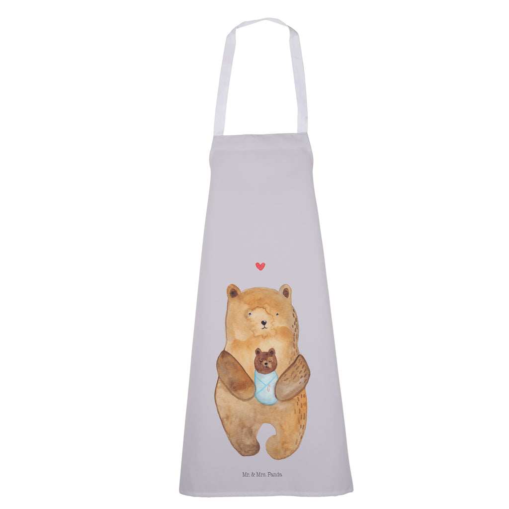 Kochschürze Bär mit Baby Schürze, Backschürze, Küchenschürze, Grillschürze, Latzschürze, Bär, Teddy, Teddybär, Eltern, Mutter, Baby, Taufe, Geburt, Nichte, Neffe, Enkel, Enkelin, Täufling, Geburtstag, Glückwunsch