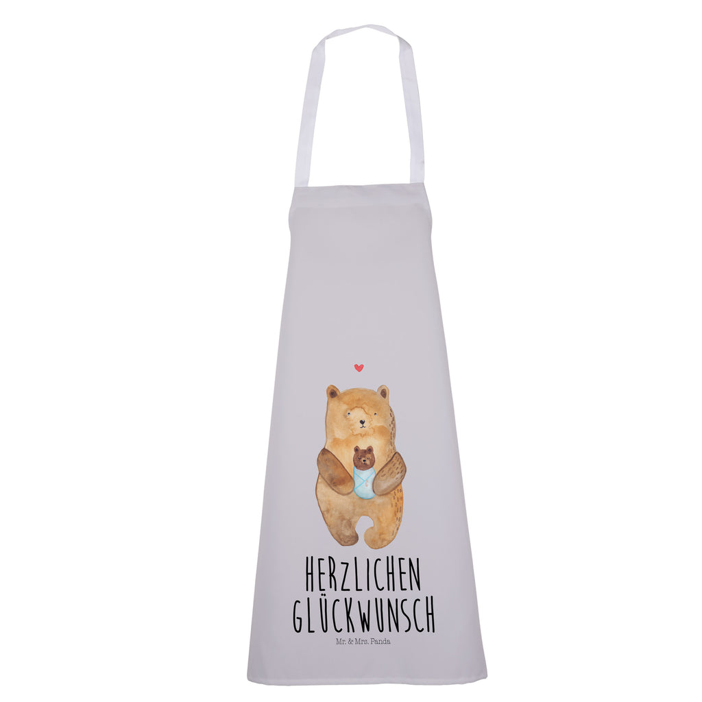 Kochschürze Bär mit Baby Schürze, Backschürze, Küchenschürze, Grillschürze, Latzschürze, Bär, Teddy, Teddybär, Eltern, Mutter, Baby, Taufe, Geburt, Nichte, Neffe, Enkel, Enkelin, Täufling, Geburtstag, Glückwunsch