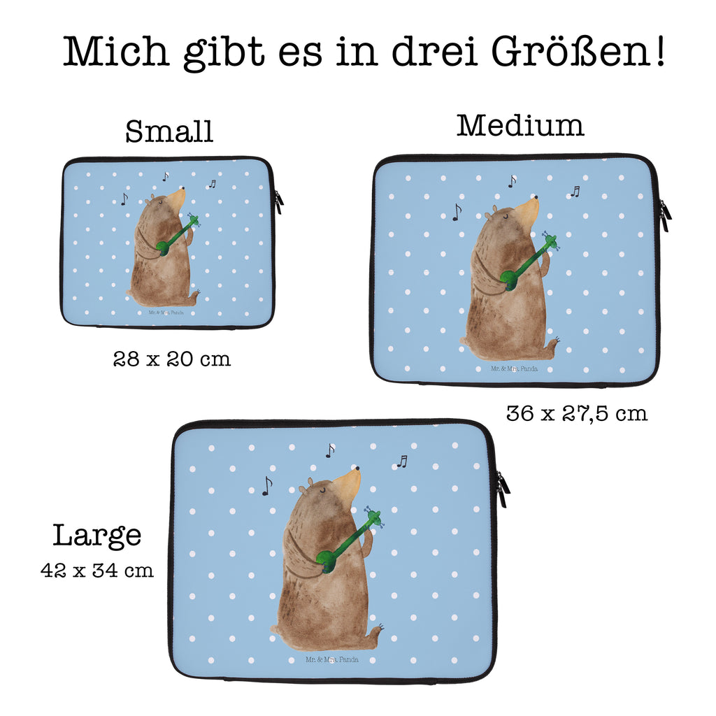33 x 42 Notebook Tasche Bär Gitarre Notebook Tasche, Laptop, Computertasche, Tasche, Schutzhülle, Bär, Teddy, Teddybär