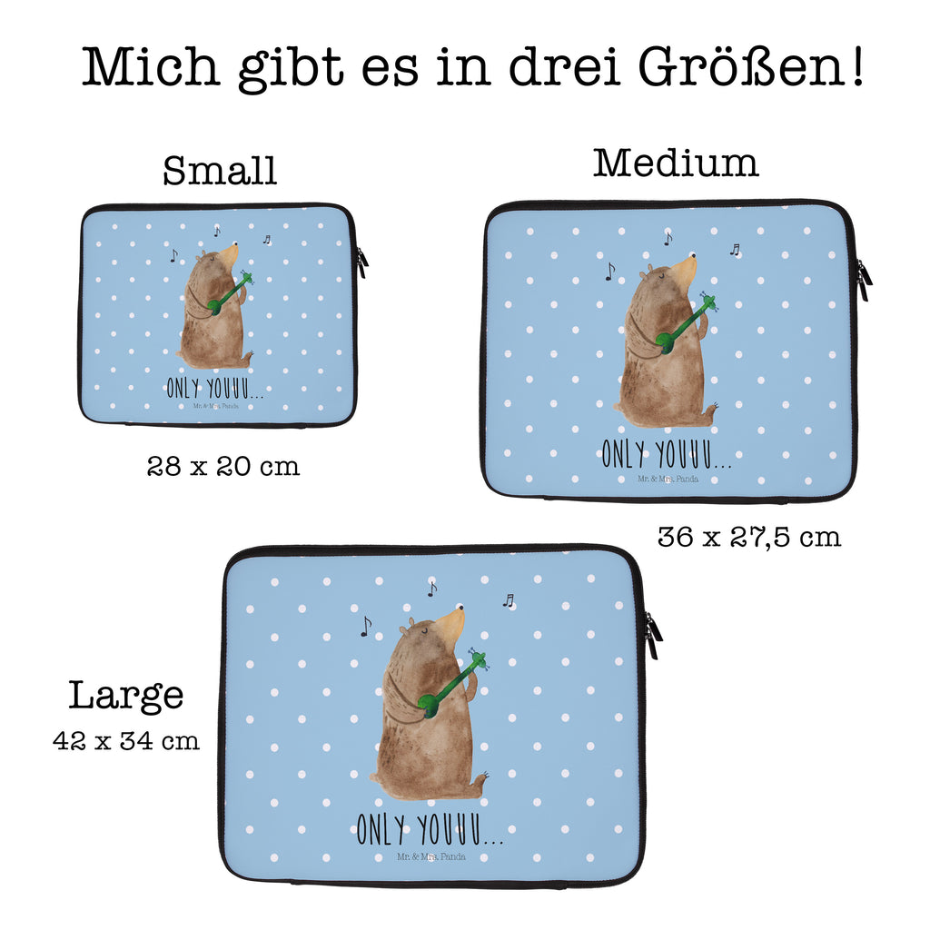 33 x 42 Notebook Tasche Bär Gitarre Notebook Tasche, Laptop, Computertasche, Tasche, Schutzhülle, Bär, Teddy, Teddybär