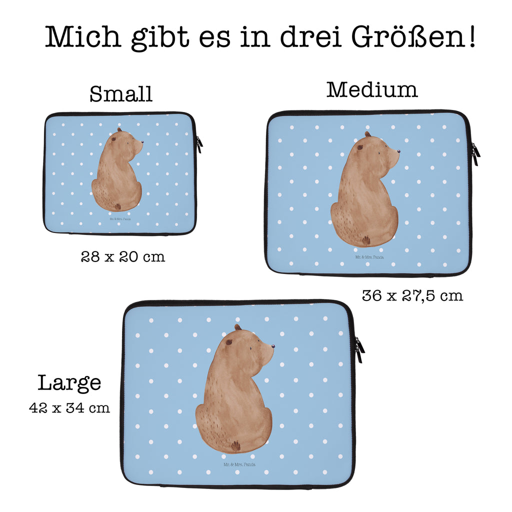 20 x 28 Notebook Tasche  Bär Schulterblick Notebook Tasche, Laptop, Computertasche, Tasche, Bär, Teddy, Teddybär, Selbstachtung, Weltansicht, Motivation, Bären, Bärenliebe, Weisheit