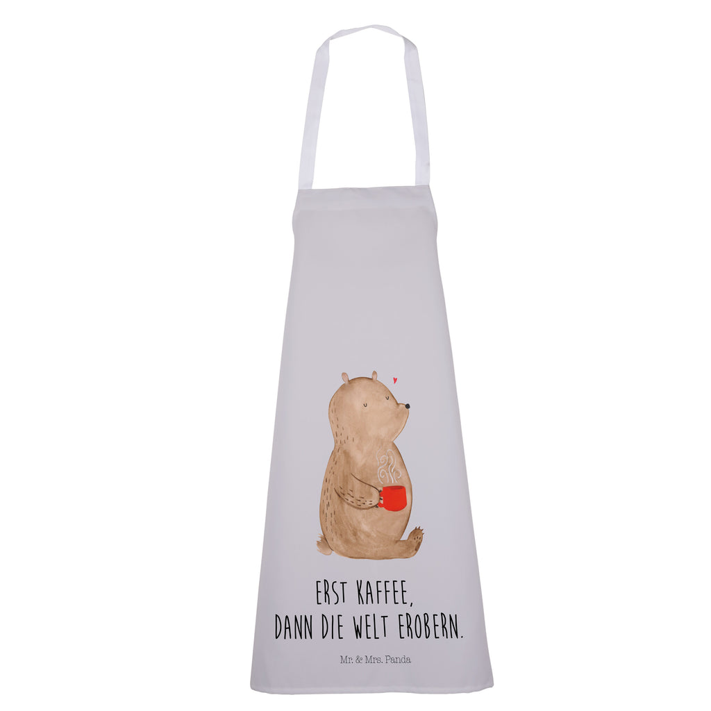 Kochschürze Bär Kaffee Schürze, Backschürze, Küchenschürze, Grillschürze, Latzschürze, Bär, Teddy, Teddybär, Kaffee, Coffee, Bären, guten Morgen, Morgenroutine, Welt erobern, Welt retten, Motivation