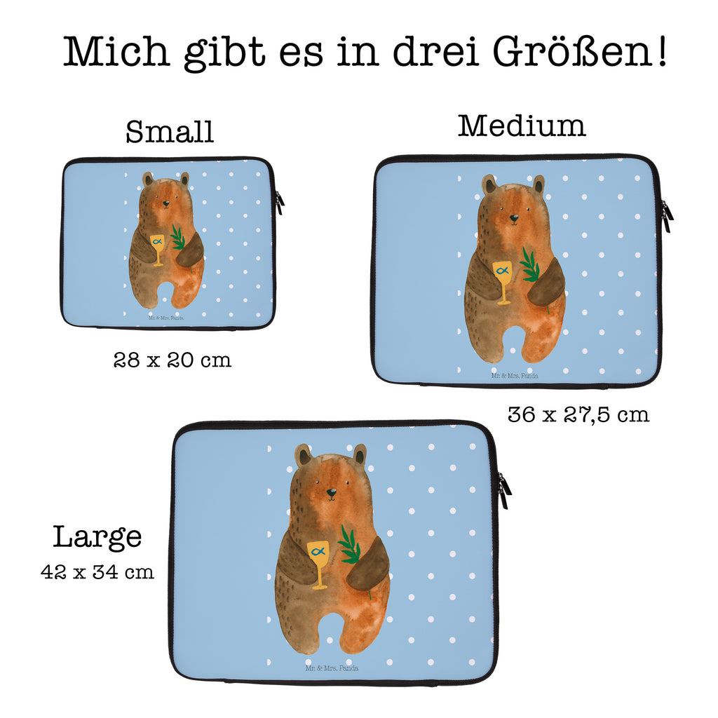 20 x 28 Notebook Tasche  Konfirmation-Bär Notebook Tasche, Laptop, Computertasche, Tasche, Bär, Teddy, Teddybär, Konfirmation, Kirche, evangelisch, Gottesdienst
