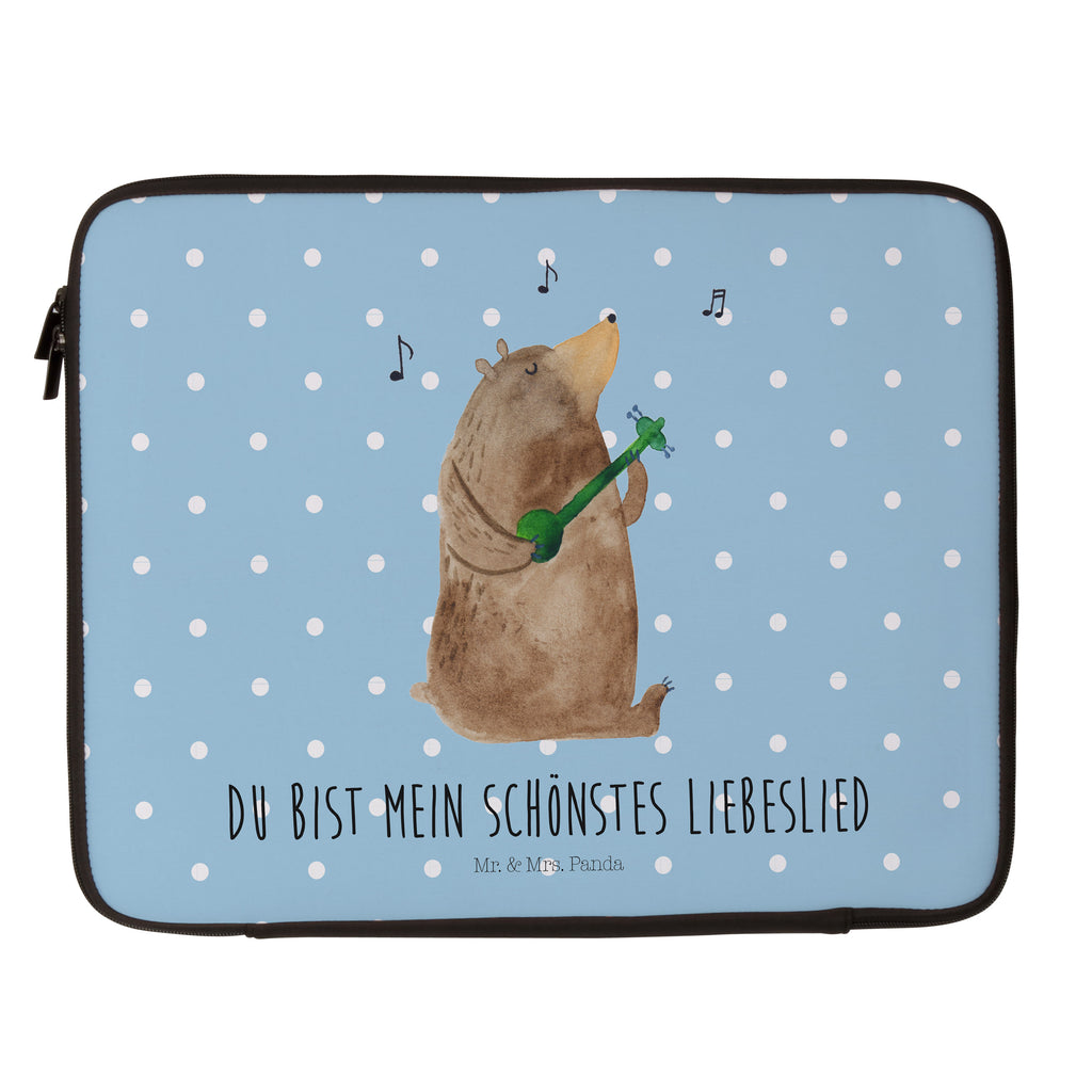 20 x 28 Notebook Tasche  Bär Lied Notebook Tasche, Laptop, Computertasche, Tasche, Bär, Teddy, Teddybär, Bärchen, Bear, Liebeslied, Lied, Song, Valentinstag, Valentine, Geschenk, Partner, Liebe, Freundin, Frau, Herz, Spruch