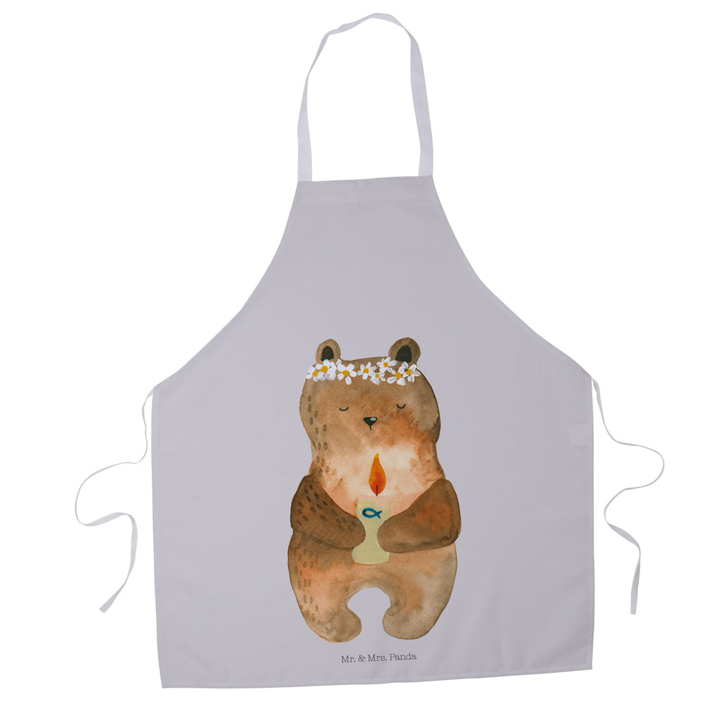Kochschürze Kommunion-Bär Schürze, Backschürze, Küchenschürze, Grillschürze, Latzschürze, Bär, Teddy, Teddybär, Kommunion, Gottes Segen, Taufkerze, katholisch