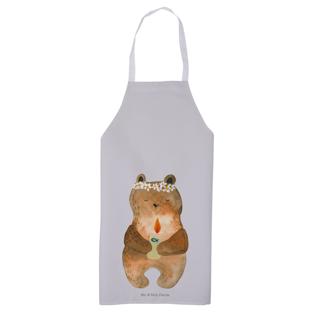 Kochschürze Kommunion-Bär Schürze, Backschürze, Küchenschürze, Grillschürze, Latzschürze, Bär, Teddy, Teddybär, Kommunion, Gottes Segen, Taufkerze, katholisch