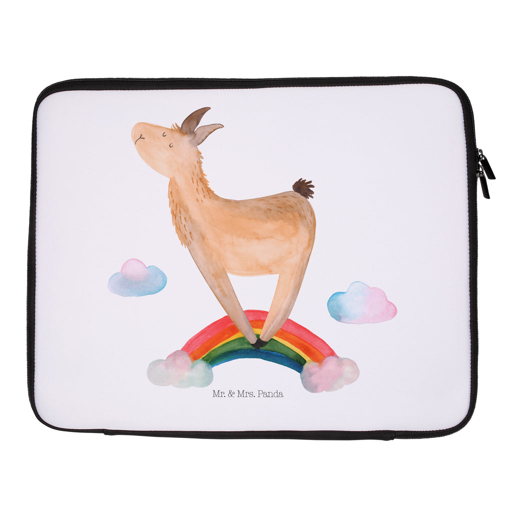 33 x 42 Notebook Tasche Lama Regenbogen Notebook Tasche, Laptop, Computertasche, Tasche, Schutzhülle, Lama, Alpaka, Lamas, Regenbogen, Haters gonna hate, Haters, Selbstständig, Außenseiter, Schule, Abi, Hobby, Wolkenland, Freiheit
