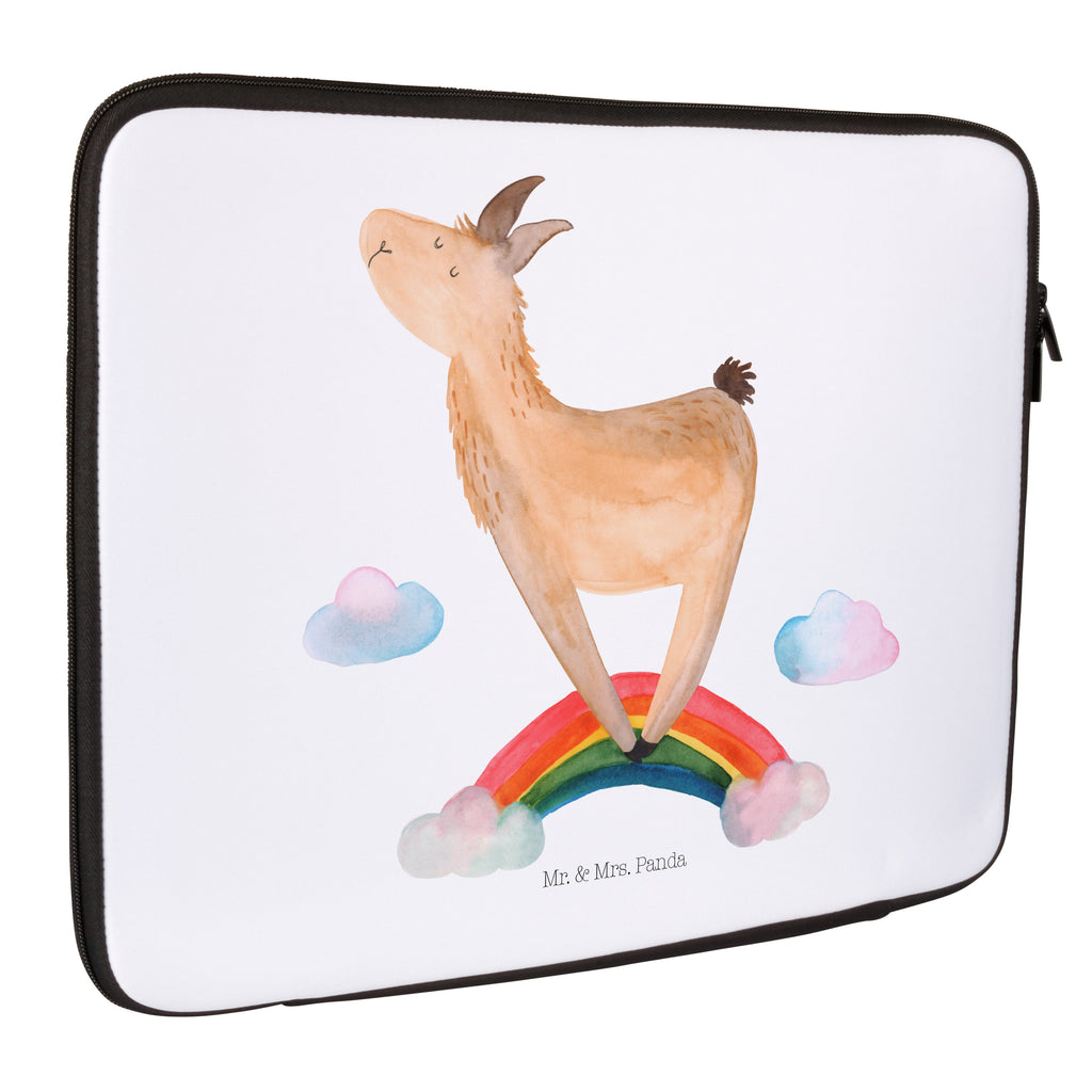 33 x 42 Notebook Tasche Lama Regenbogen Notebook Tasche, Laptop, Computertasche, Tasche, Schutzhülle, Lama, Alpaka, Lamas, Regenbogen, Haters gonna hate, Haters, Selbstständig, Außenseiter, Schule, Abi, Hobby, Wolkenland, Freiheit