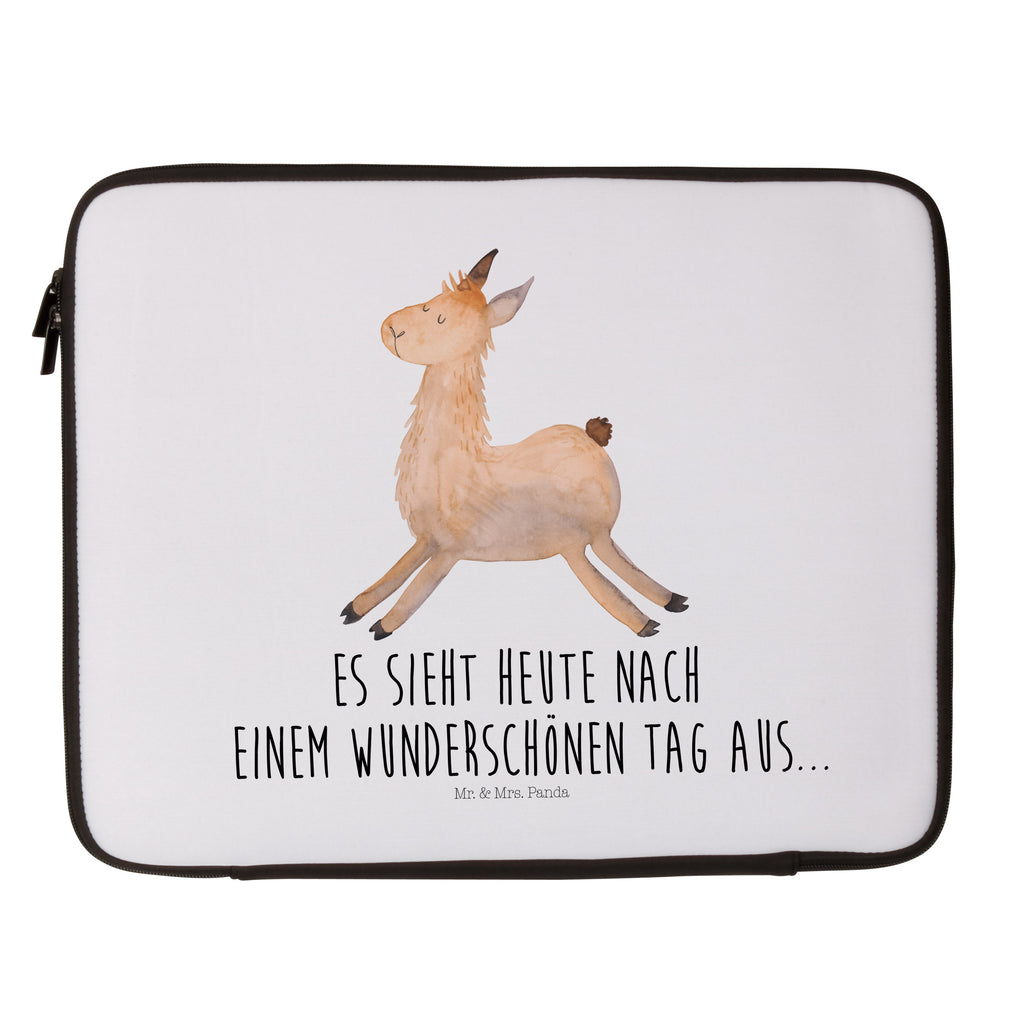 20 x 28 Notebook Tasche  Lama springend Notebook Tasche, Laptop, Computertasche, Tasche, Lama, Alpaka, Lamas, Lieblingstag, Happy day, fröhlich, Glück, Freundin, Liebeskummer, Neustart, guten Morgen, Start, Prüfung, Abitur