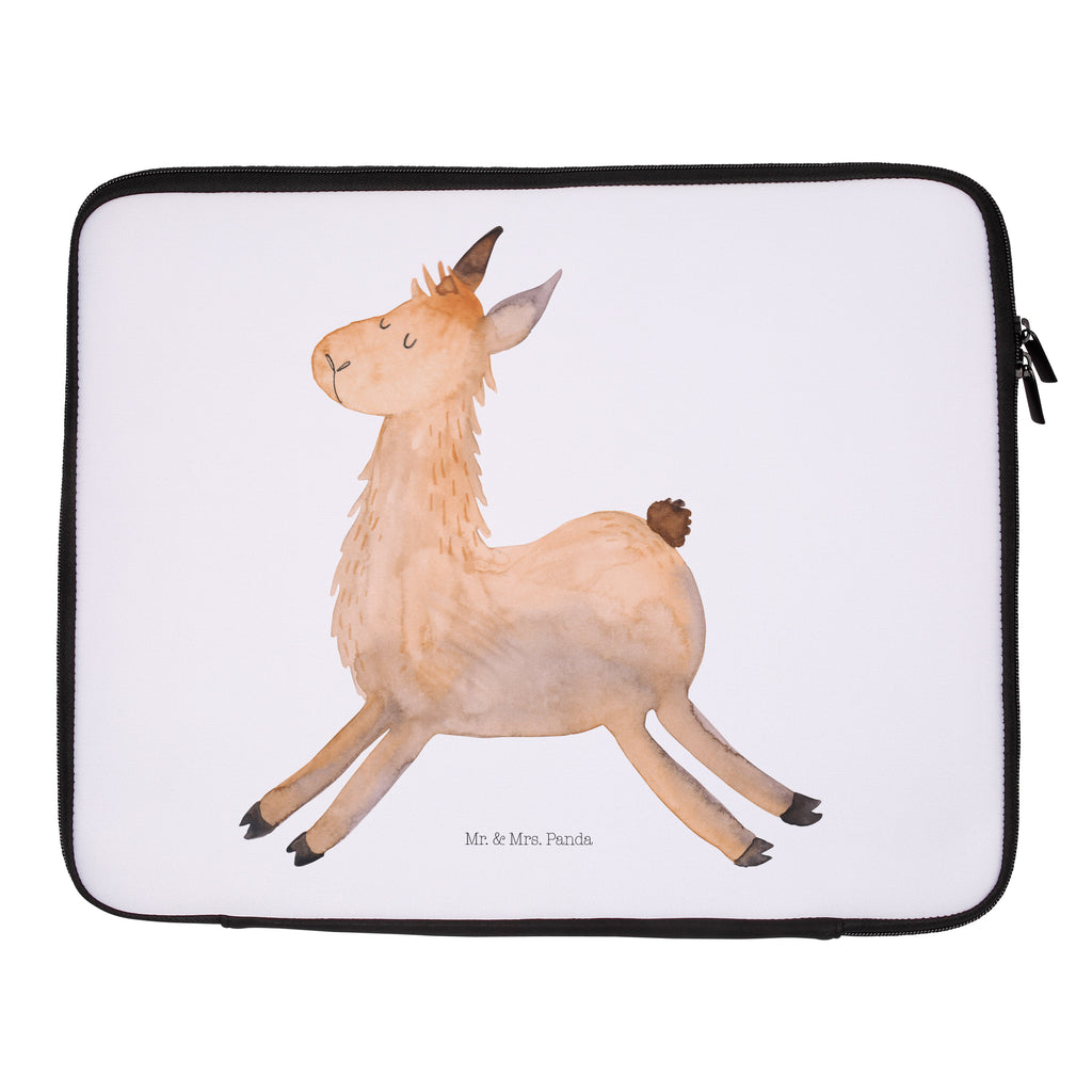 20 x 28 Notebook Tasche  Lama springend Notebook Tasche, Laptop, Computertasche, Tasche, Lama, Alpaka, Lamas, Lieblingstag, Happy day, fröhlich, Glück, Freundin, Liebeskummer, Neustart, guten Morgen, Start, Prüfung, Abitur
