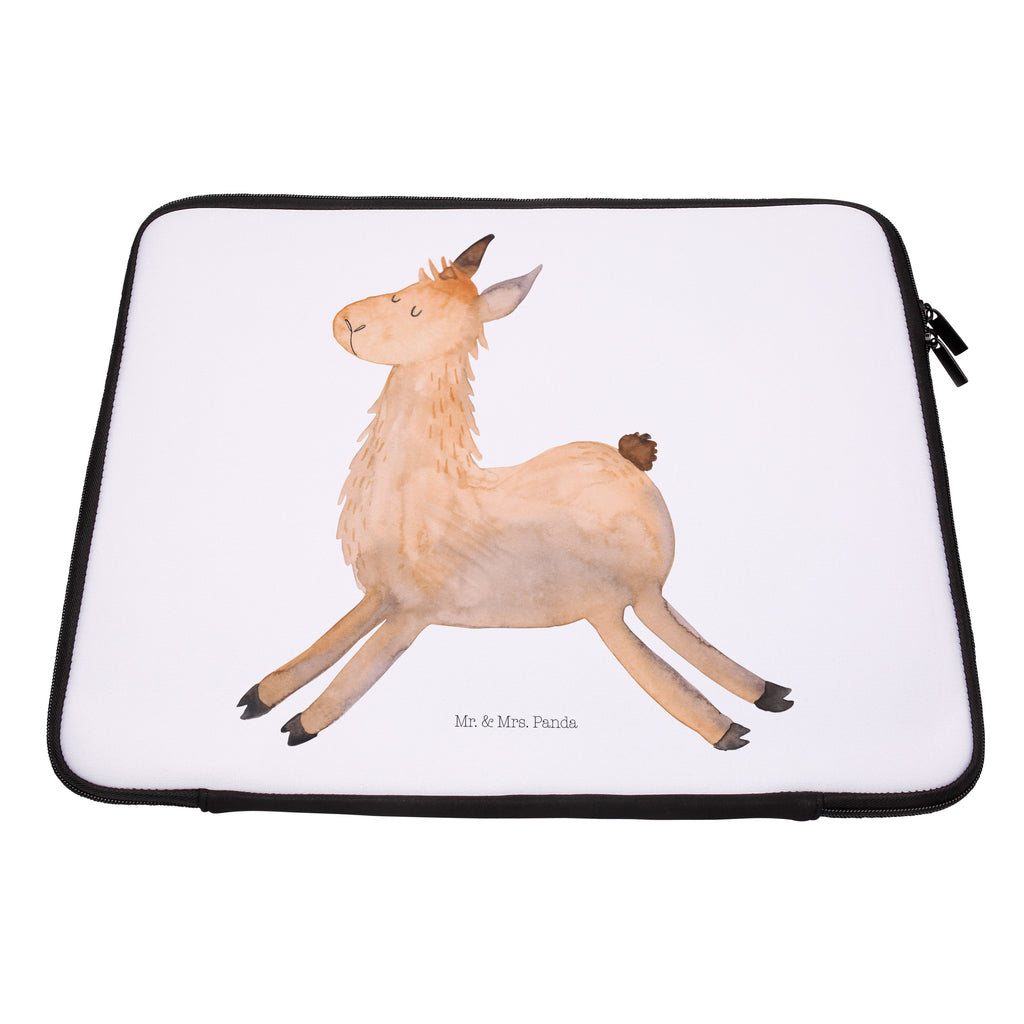20 x 28 Notebook Tasche  Lama springend Notebook Tasche, Laptop, Computertasche, Tasche, Lama, Alpaka, Lamas, Lieblingstag, Happy day, fröhlich, Glück, Freundin, Liebeskummer, Neustart, guten Morgen, Start, Prüfung, Abitur