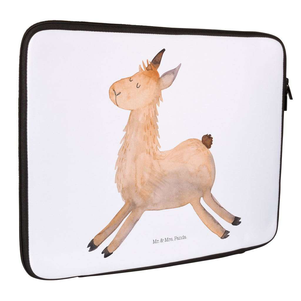 20 x 28 Notebook Tasche  Lama springend Notebook Tasche, Laptop, Computertasche, Tasche, Lama, Alpaka, Lamas, Lieblingstag, Happy day, fröhlich, Glück, Freundin, Liebeskummer, Neustart, guten Morgen, Start, Prüfung, Abitur