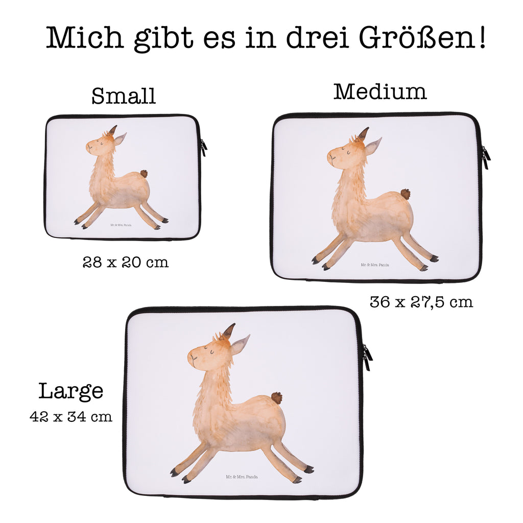 20 x 28 Notebook Tasche  Lama springend Notebook Tasche, Laptop, Computertasche, Tasche, Lama, Alpaka, Lamas, Lieblingstag, Happy day, fröhlich, Glück, Freundin, Liebeskummer, Neustart, guten Morgen, Start, Prüfung, Abitur