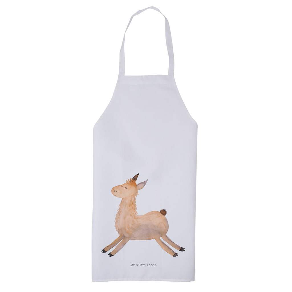 Kochschürze Lama springend Schürze, Backschürze, Küchenschürze, Grillschürze, Latzschürze, Lama, Alpaka, Lamas, Lieblingstag, Happy day, fröhlich, Glück, Freundin, Liebeskummer, Neustart, guten Morgen, Start, Prüfung, Abitur