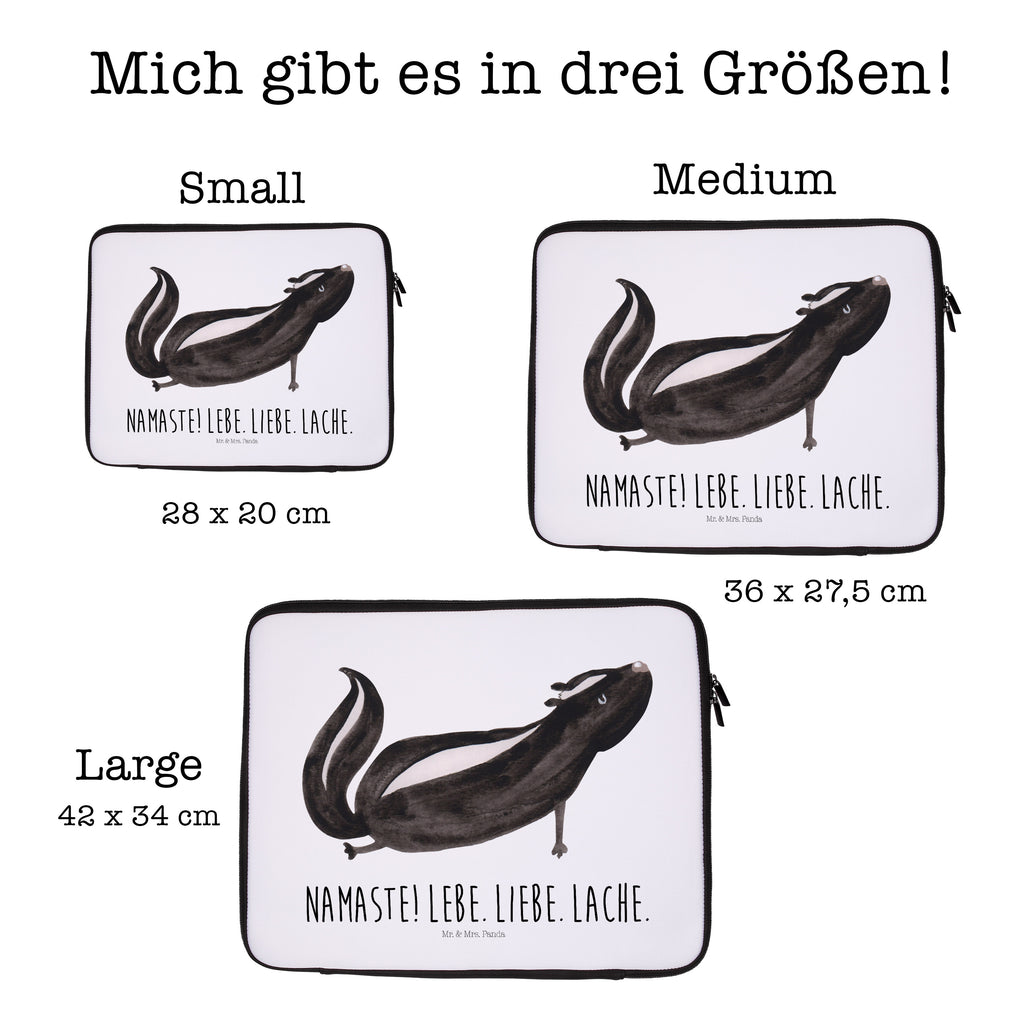 20 x 28 Notebook Tasche  Stinktier Yoga Notebook Tasche, Laptop, Computertasche, Tasche, Stinktier, Skunk, Wildtier, Raubtier, Stinker, Stinki, Yoga, Namaste, Lebe, Liebe, Lache