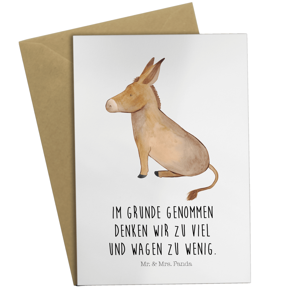Grußkarte Esel Klappkarte, Einladungskarte, Glückwunschkarte, Hochzeitskarte, Geburtstagskarte, Karte, Tiermotive, Gute Laune, lustige Sprüche, Tiere, Esel, Weisheit, Lebensmut, Lebensglück, Ziel, Lebensziel, Mut, erfolg, tapferkeit, positive gedanken, zuversicht