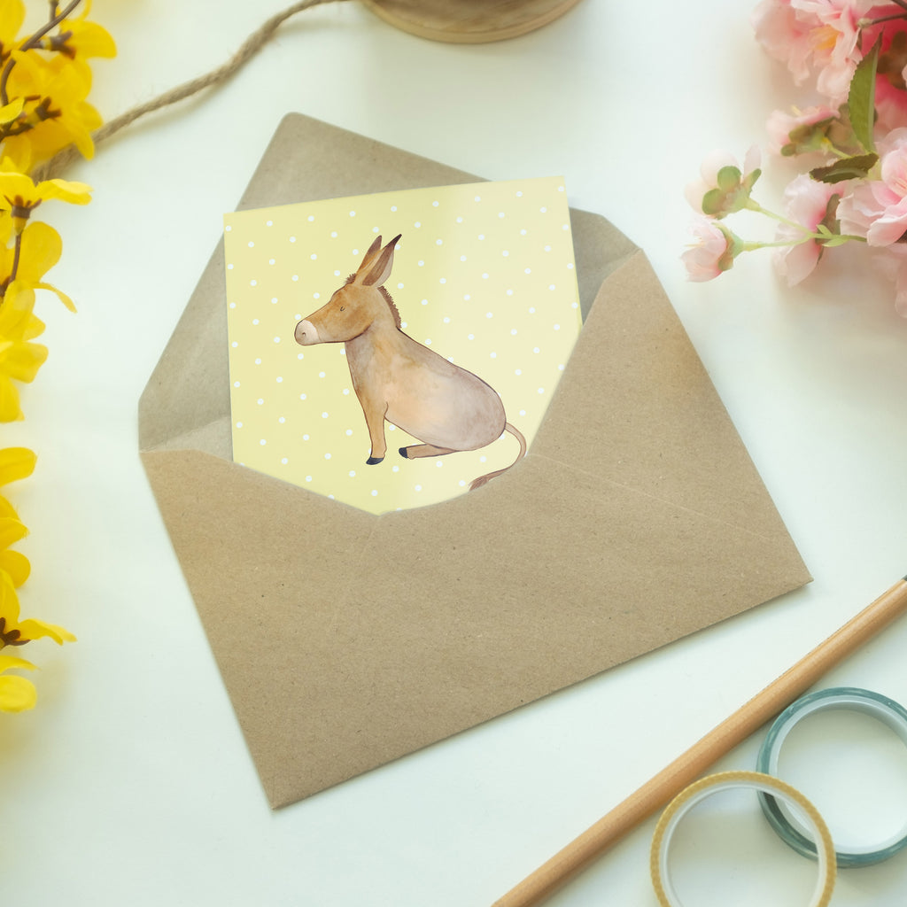 Grußkarte Esel Klappkarte, Einladungskarte, Glückwunschkarte, Hochzeitskarte, Geburtstagskarte, Karte, Tiermotive, Gute Laune, lustige Sprüche, Tiere, Esel, Weisheit, Lebensmut, Lebensglück, Ziel, Lebensziel, Mut, erfolg, tapferkeit, positive gedanken, zuversicht