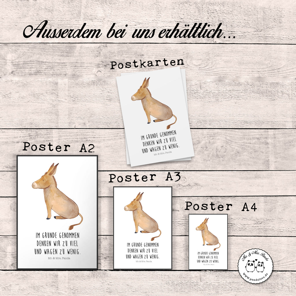Poster Esel Poster, Wandposter, Bild, Wanddeko, Küchenposter, Kinderposter, Wanddeko Bild, Raumdekoration, Wanddekoration, Handgemaltes Poster, Mr. & Mrs. Panda Poster, Designposter, Kunstdruck, Posterdruck, Tiermotive, Gute Laune, lustige Sprüche, Tiere, Esel, Weisheit, Lebensmut, Lebensglück, Ziel, Lebensziel, Mut, erfolg, tapferkeit, positive gedanken, zuversicht