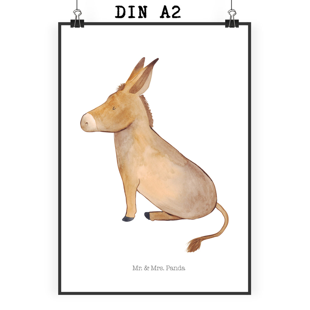 Poster Esel Poster, Wandposter, Bild, Wanddeko, Küchenposter, Kinderposter, Wanddeko Bild, Raumdekoration, Wanddekoration, Handgemaltes Poster, Mr. & Mrs. Panda Poster, Designposter, Kunstdruck, Posterdruck, Tiermotive, Gute Laune, lustige Sprüche, Tiere, Esel, Weisheit, Lebensmut, Lebensglück, Ziel, Lebensziel, Mut, erfolg, tapferkeit, positive gedanken, zuversicht