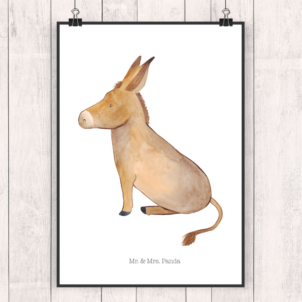 Poster Esel Poster, Wandposter, Bild, Wanddeko, Küchenposter, Kinderposter, Wanddeko Bild, Raumdekoration, Wanddekoration, Handgemaltes Poster, Mr. & Mrs. Panda Poster, Designposter, Kunstdruck, Posterdruck, Tiermotive, Gute Laune, lustige Sprüche, Tiere, Esel, Weisheit, Lebensmut, Lebensglück, Ziel, Lebensziel, Mut, erfolg, tapferkeit, positive gedanken, zuversicht