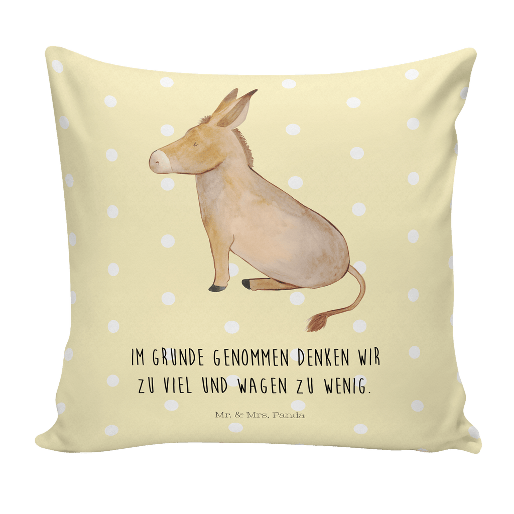 40x40 Kissen Esel Kissenhülle, Kopfkissen, Sofakissen, Dekokissen, Motivkissen, Tiermotive, Gute Laune, lustige Sprüche, Tiere, Esel, Weisheit, Lebensmut, Lebensglück, Ziel, Lebensziel, Mut, erfolg, tapferkeit, positive gedanken, zuversicht
