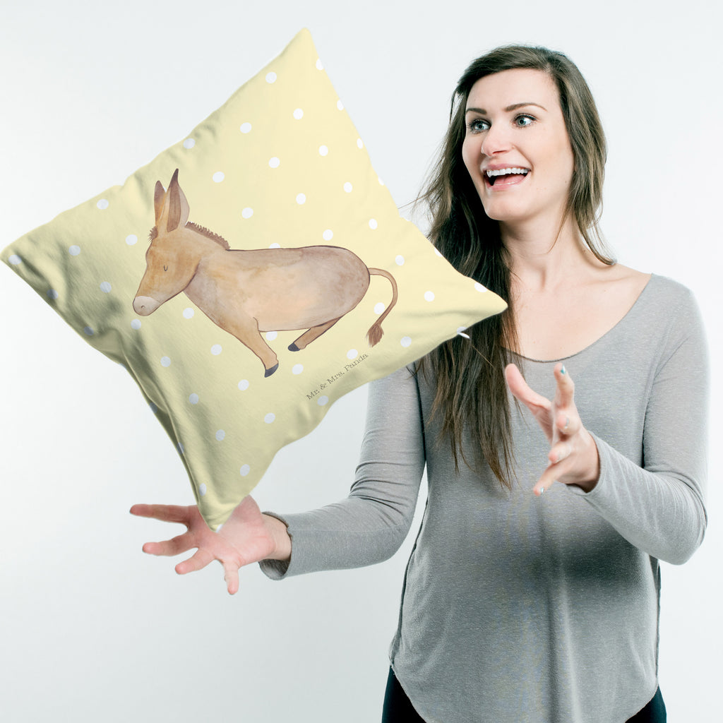 40x40 Kissen Esel Kissenhülle, Kopfkissen, Sofakissen, Dekokissen, Motivkissen, Tiermotive, Gute Laune, lustige Sprüche, Tiere, Esel, Weisheit, Lebensmut, Lebensglück, Ziel, Lebensziel, Mut, erfolg, tapferkeit, positive gedanken, zuversicht