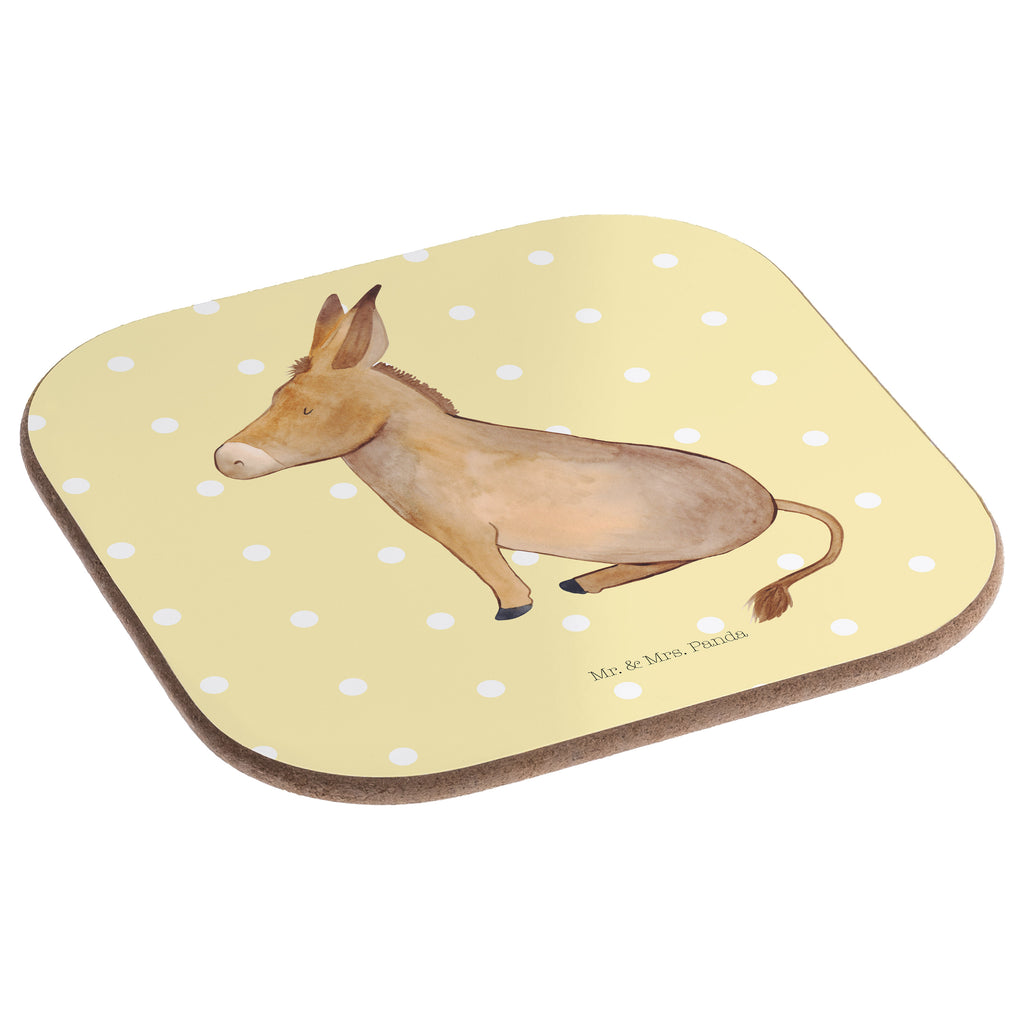 Quadratische Untersetzer Esel Bierdeckel, Glasuntersetzer, Untersetzer Gläser, Getränkeuntersetzer, Tiermotive, Gute Laune, lustige Sprüche, Tiere, Esel, Weisheit, Lebensmut, Lebensglück, Ziel, Lebensziel, Mut, erfolg, tapferkeit, positive gedanken, zuversicht