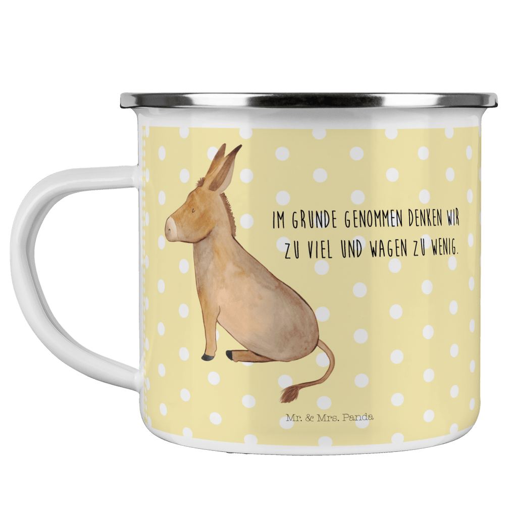 Camping Emaille Tasse Esel Campingtasse, Trinkbecher, Metalltasse, Outdoor Tasse, Emaille Trinkbecher, Blechtasse Outdoor, Emaille Campingbecher, Edelstahl Trinkbecher, Metalltasse für Camping, Kaffee Blechtasse, Camping Tasse Metall, Tiermotive, Gute Laune, lustige Sprüche, Tiere, Esel, Weisheit, Lebensmut, Lebensglück, Ziel, Lebensziel, Mut, erfolg, tapferkeit, positive gedanken, zuversicht