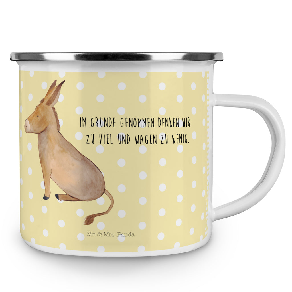 Camping Emaille Tasse Esel Campingtasse, Trinkbecher, Metalltasse, Outdoor Tasse, Emaille Trinkbecher, Blechtasse Outdoor, Emaille Campingbecher, Edelstahl Trinkbecher, Metalltasse für Camping, Kaffee Blechtasse, Camping Tasse Metall, Tiermotive, Gute Laune, lustige Sprüche, Tiere, Esel, Weisheit, Lebensmut, Lebensglück, Ziel, Lebensziel, Mut, erfolg, tapferkeit, positive gedanken, zuversicht